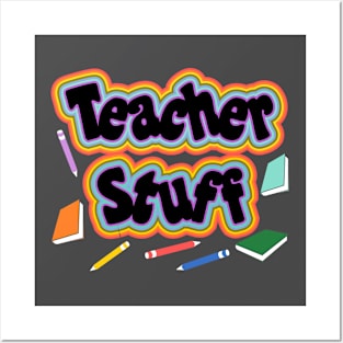 Teacher Stuff Rainbow with School Books Posters and Art